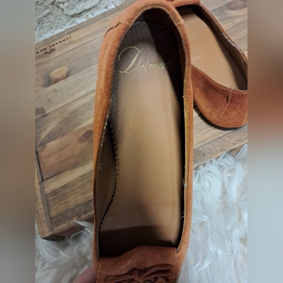 Women's Delman Suede Loafer Flats Size 6 - Picture 3 of 9